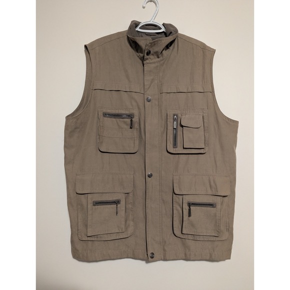 Other - T&T-Mode Utility Fishing Vest Mens Size XL / 2XL Khaki Full Zip Pockets Outdoor
